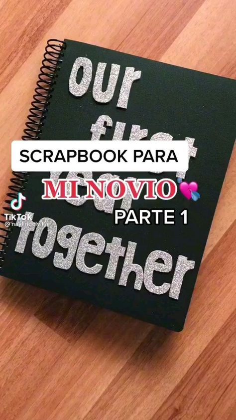 Create a personalized scrapbook to capture your relationship milestones with this romantic boyfriend! Use pages dedicated to first date adventures, special moments together, and the love you share. Include photos, letters, and heartfelt notes to cherish these memories forever. Your scrapbook will be a beautiful reminder of all the wonderful times you've shared. Bf Notebook Ideas, Scrapbook For My Boyfriend, Boyfriend Notebook Ideas, Cute Presents For Boyfriend Diy, First Date Scrapbook Page, Diy Anniversary Gifts For Him Boyfriends, Diy Book For Boyfriend, Scrapbook Cover Ideas For Boyfriend, 1 Year Book For Boyfriend