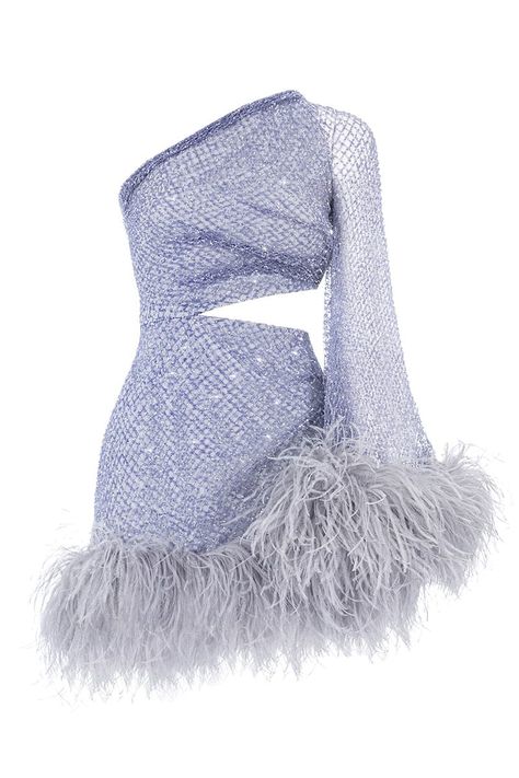 LAVENDER CRYSTAL FEATHERED MINI DRESS - CULT MIA Strapless Ruffle Dress, Evening Mini Dresses, Lavender Dress, Fashion Design Collection, Gossip Girl Fashion, Womens Wedding Dresses, Lavender Dresses, Feather Dress, Minimal Jewelry