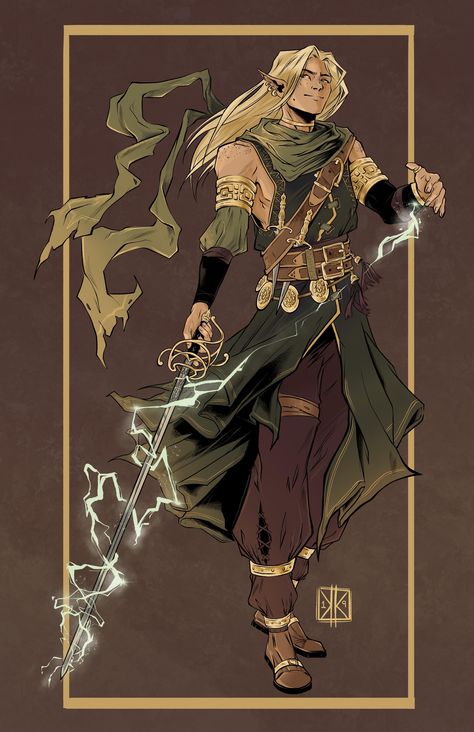 Dnd Sorcerer Oc, Spellsword Character Art, Half Elf Male Character Design, Dnd Bladesinger, Elf Male Character Design, Dnd Elf Male, Dnd Elf Character Design, Fantasy Oc Male, Dnd Characters Character Concept