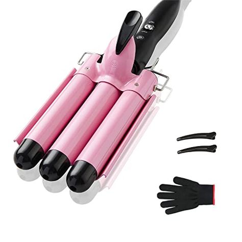 Top 18 Hair Crimpers & Wavers - Paisley & Sparrow 3 Barrel Curling Iron Hair, Three Barrel Curls, Three Barrel Curling Iron, Ceramic Hair Curler, 3 Barrel Curling Iron, Crimping Iron, Natural Looking Curls, Barrel Curling Iron, Hair Crimper