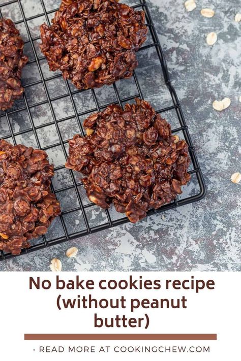 No Bake Cookies Recipe, Chocolate Cake Ideas, Chocolate Oat Cookies, Cake Recipe Chocolate, Oatmeal No Bake Cookies, Brownie Vegan, Chocolate No Bake Cookies, Chocolate Oatmeal Cookies, Peanut Butter No Bake