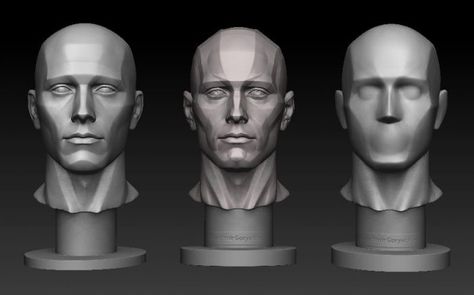 Facial Planes, Planes Of The Head, Head References, Head Structure, Face Modeling, Model Sculpture, Charcoal Artwork, 3d Anatomy, Art Girl Aesthetic