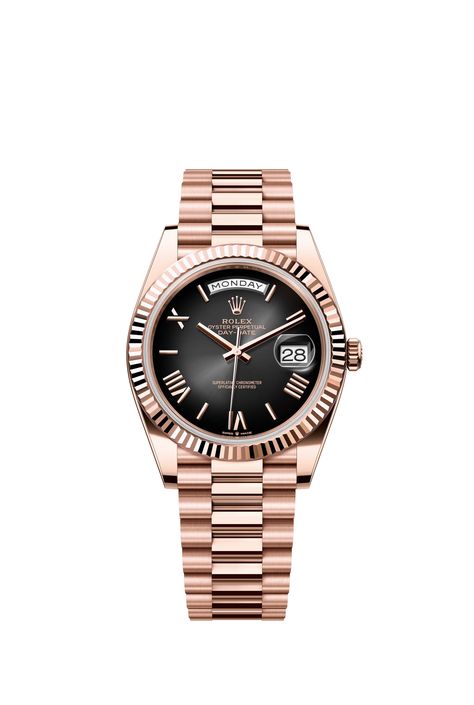 Discover the Day-Date 40 watch in 18 kt Everose gold on the Official Rolex Website Model: m228235-0055 Rolex Watches For Men, Rolex Day Date, Rolex Watches, Rolex, For Men, Gold