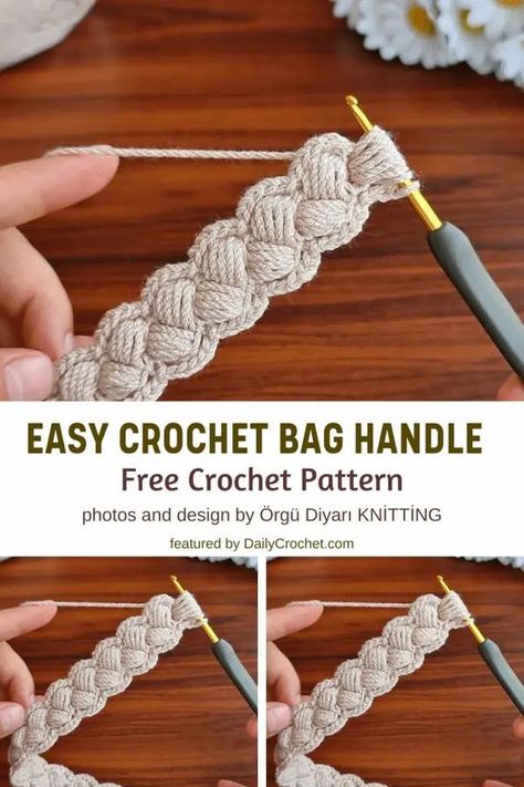 Easy Crochet Bag, Tote Crochet, Crochet Handles, Festival Skirt, Crochet Cord, Crochet Bag Pattern Free, Mode Crochet, Bag Pattern Free, Pola Amigurumi