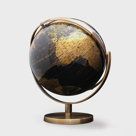 Desk Globe, World Globes, Globe Decor, Bespoke Post, World Globe, Desk Accessories Office, Detailed Map, Quirky Gifts, Brushed Metal