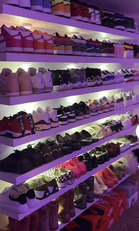 Jordans Collection Aesthetic, Shoes Aesthetic Organization, Shoes Sneakers Wall, Baddie Shoe Collection, Jordan Collection Aesthetic, Shoe Wall Aesthetic, Shoes Aesthetic Collection, Dream Shoe Collection, Sneakers Collection Aesthetic