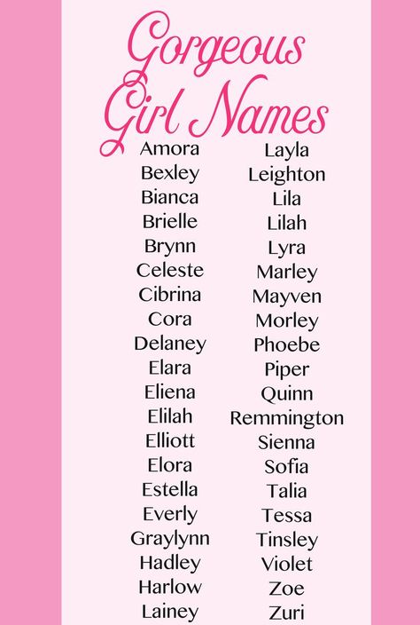 Gorgeous Girl Names Character Making, Baby Name List, Pumping Moms, Name Inspiration, Baby Sleep Problems, Unique Baby Names