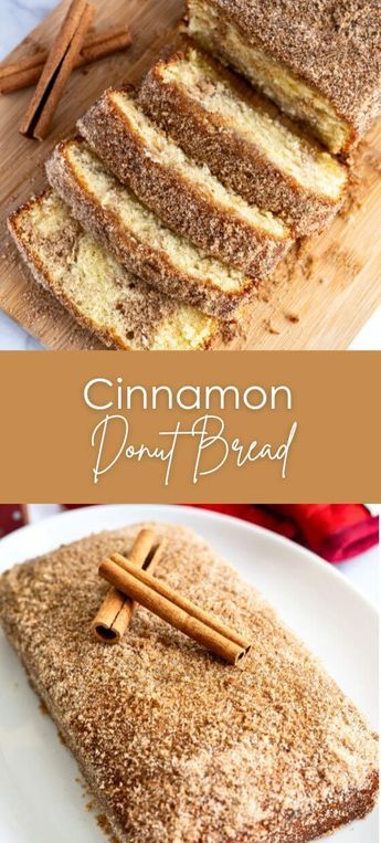 Cinnamon Donut Bread Cinnamon Donut Bread, Recipes Using Cinnamon, Breakfast Receipts, Canned Bread, Dessert Bread Recipes, Donut Bread, Breakfast Loaf, Cinnamon Bread Recipe, Recipes With Yeast