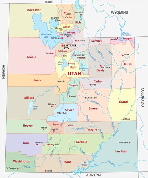 Utah History, Utah Map, Draper Utah, Expo Marker, American States, Wayne County, Town Names, Summit County, County Map