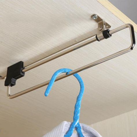 Dryer Shelf, Valet Rod, Kitchen Cabinet Sizes, Clothes Bar, Wardrobe Hanger, Hanger Closet, Make A Closet, Closet Hangers, Rod Bracket