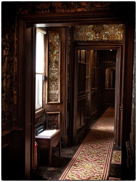 Old English Manor, Dark Academia Home, Manor Interior, Goth Cottage, Victorian Manor, Old Manor, Victorian Interiors, Victorian Mansions, Mansion Interior