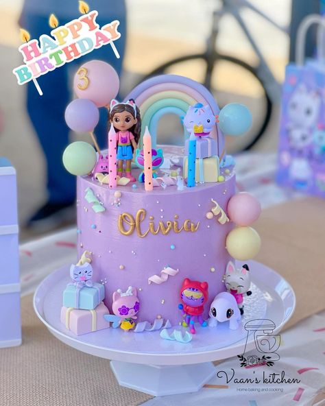 Gabby Theme Cake ❤️❤️❤️ #birthdqaycakes #cupcakes #buttercreamcakes #fondantcakes #customcakes #handmadetopper #cakedecor #cakedesign #sydneycake #sydneycakes #vaanskitchen #spongecake #gabbycake #vaankitchen #gabbythemecake #gabbycakes Gabby Cake Ideas, Gabby’s Dollhouse Cake Ideas, Gabby's Dollhouse Birthday Ideas, Gabby Birthday Cake, Gabby Birthday Party, Gaby Dollhouse Cakes, Gabby Doll House Cake, Girls 5th Birthday Cake, Gabby Dollhouse Birthday Cake