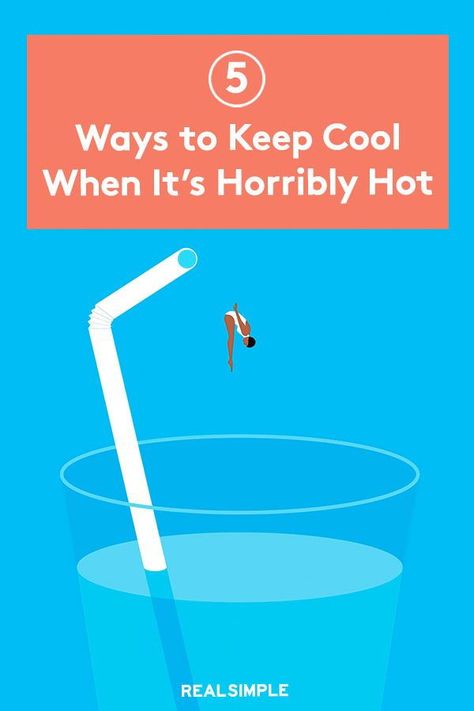 5 Ways to Keep Cool When It’s Horribly Hot | Health experts and dermatologists share how to keep cool this summer and help beat the heat throughout the day and night. Plus, many of these cooling tips are free and require a little creativity. #workingout #healthyhabits #workingouttips #realsimple #wellnesstips Ways To Stay Cool In The Heat, How To Cool Down Body Heat, How To Stay Cool In The Heat, Hot Weather Drinks, Sleep Habits, Healthy Sleep Habits, Dream Summer, Quality Sleep, Preventative Health