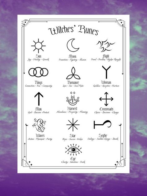 Runes Meaning Witchcraft, Runes Meaning Tattoo, Witch Runes Symbols And Meanings, Witch Runes Symbols, Spiritual Runes, Witches Runes Meaning, Protection Runes Witchcraft, Awakening Symbols, Powerful Symbols Spiritual