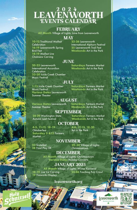 2024 Event Poster - Leavenworth Washington Leavenworth Washington, Art In The Park, Family Vacations, Event Poster, Family Adventure, London Travel, Event Calendar, Places Around The World, Washington State