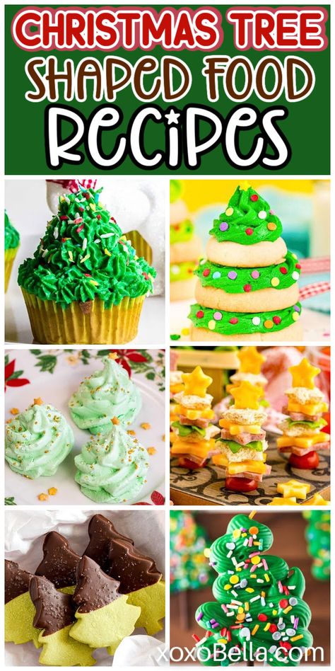 Fun food shaped like Christmas trees Christmas Tree Treats, Cute Food Recipes, Family Rituals, Festive Cocktail Recipes, Breakfast Dessert Recipes, Drinks Christmas, Shaped Food, Treats Christmas, Christmas Food Ideas