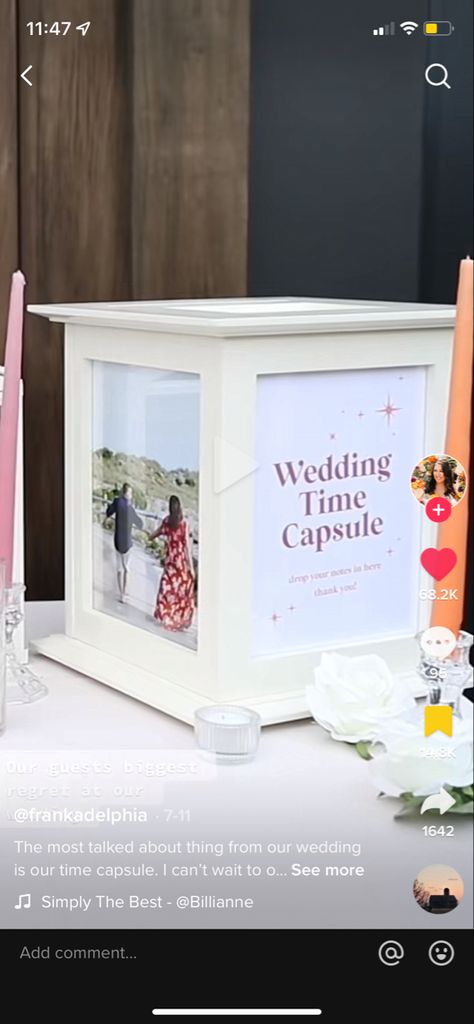 Time Capsule Ideas Wedding, Time Capsule Guest Book Wedding, Cute Time Capsule Ideas, Wedding Guest Book Time Capsule, Couple Time Capsule, Time Capsule Letter, Time Capsule Ideas, Wedding Time Capsule, Write Notes