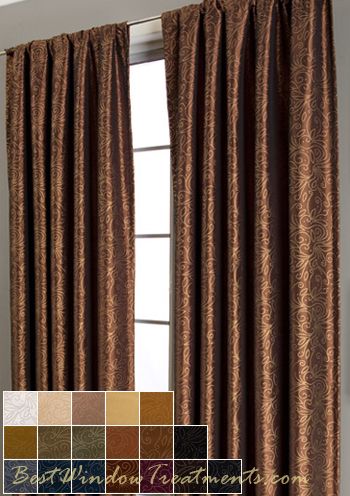 Copper colored curtains against the light blue wall? Copper Curtains Living Rooms, Copper Curtains, Colored Curtains, Lounge Curtains, Best Window Treatments, Custom Curtain Rods, Gold Drapes, Balloon Shades, Curtains Blackout