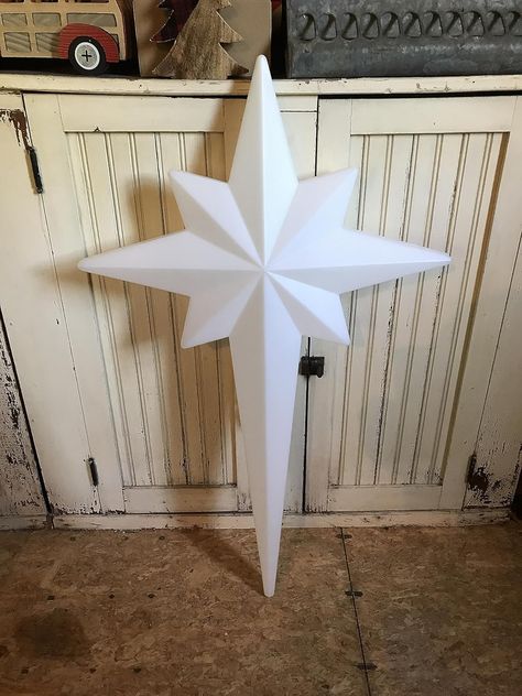 Bethlaham Star, Diy Star Of Bethlehem Outdoor, Star Of Bethlehem Diy, Nativity Star Diy, Diy Star Of Bethlehem, Diy Bethlehem Star, Star Of Bethlehem Craft, Nativity Props, Christmas Parol