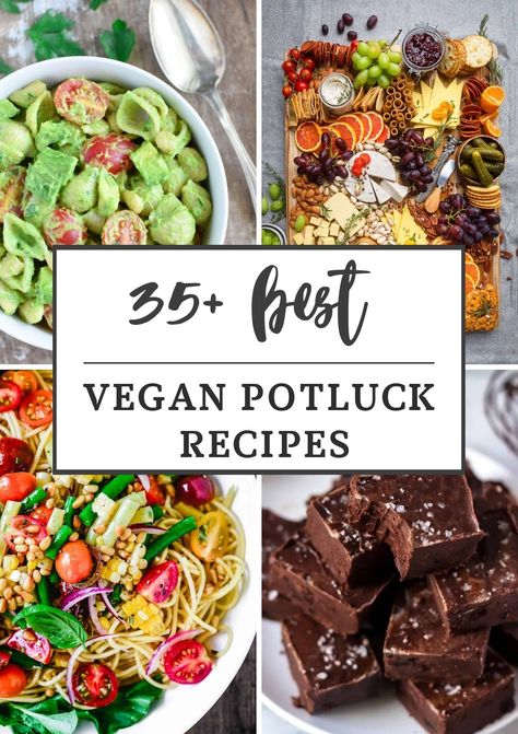 Headed to a potluck party or planning one and not sure what vegan potluck recipes to start with? Well, look no further friends, we've got over 35 amazing vegan recipes that you can make! Vegan Potluck Recipes, Gluten Free Potluck, Summer Potluck Recipes, Healthy Potluck, Easy Potluck, Vegan Potluck, Vegan Coleslaw, Potluck Ideas, Vegan Potato Salads