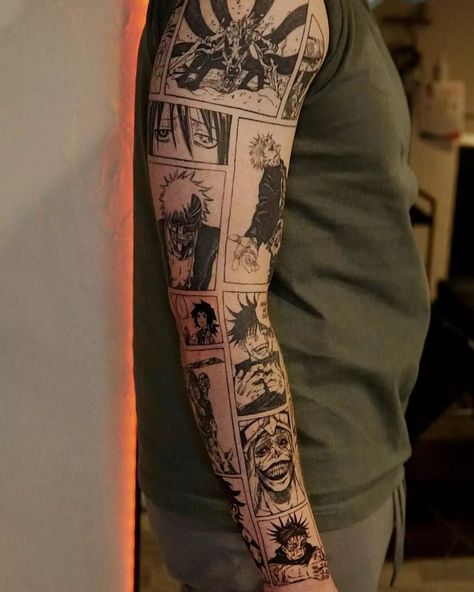 Tattoo Chart, Aa Tattoos, Square Tattoo, Mangas Tattoo, Avengers Tattoo, Tattoo Catalog, Uv Tattoo, Nerd Tattoo, Manga Tattoo