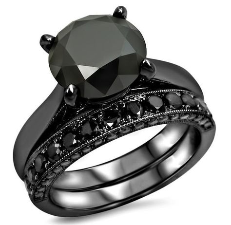 Stainless Steel Wedding Bands, Real Diamond Rings, Ring Man, Black Diamond Engagement, Couple Jewelry, Black Sapphire, Black Diamond Ring, Zircon Ring, Black Diamonds