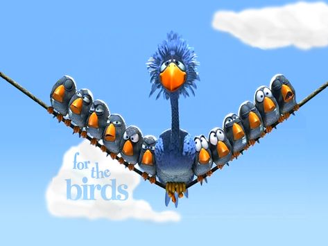 ♥ toon For The Birds Pixar, Pixar Shorts, Pixar Films, Disney Shorts, For The Birds, Short Movie, Pixar Movies, Funny Birds, Funny Wallpaper