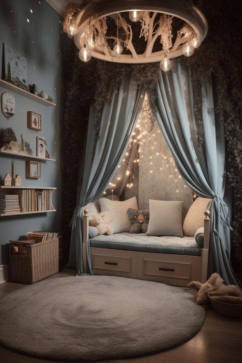 Korean Bedroom, Reading Nook Kids, Kids Bedroom Inspiration, Nook Ideas, Baby Room Inspiration, Nursery Room Inspiration, Toddler Bedrooms, Kids Room Design, Toddler Room