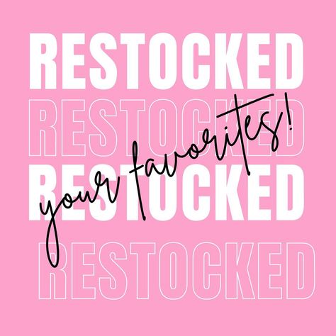 YOUR FAVORITES ARE BACK IN STOCK!!! SHOP NOW 🛍️AND GET 15% OFF + FREE SHIPPING! 💋 #sale #restock Small Business Cover Photo, Exciting News Image, Small Business Sale Ideas, Back In Stock Graphic, Sales Aesthetic, Business Paperwork, Small Business Graphics, New Small Business Ideas, Sale Aesthetic