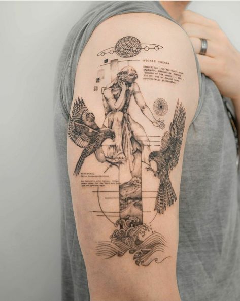 Ancient Greece Tattoo | Tattoo Ideas and Inspiration | wallerray_tattoo Greek Tattoo Ideas, Ancient Greek Tattoo, Greece Tattoo, Greek Tattoo, Roman Tattoo, Tato Tradisional, Small Wave Tattoo, Ancient Tattoo, Greek Mythology Tattoos