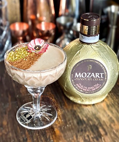 Mozart Chocolate Liqueur Cocktail, Mozart Liqueur, Chocolate Liqueur Cocktail, Mozart Chocolate, Drink Of The Week, Specialty Cocktails, Chocolate Liqueur, Specialty Cocktail, Whiskey Cocktails