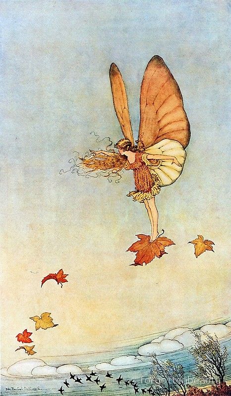 Autumn Fairy - Ida Rentoul Outhwaite #art #children #fairy Fairy Prints, Ida Rentoul Outhwaite, Fairy Illustration, Autumn Fairy, Prints Vintage, Vintage Fairies, Fairies Elves, Arte Inspo, Flower Fairies