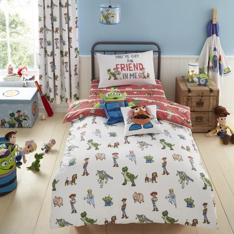 Toy Story Bedroom, Toy Story Nursery, Toy Story Room, Casa Disney, Kids Single Beds, Disney Room, Toy Story Characters, Bed Duvet, Disney Rooms