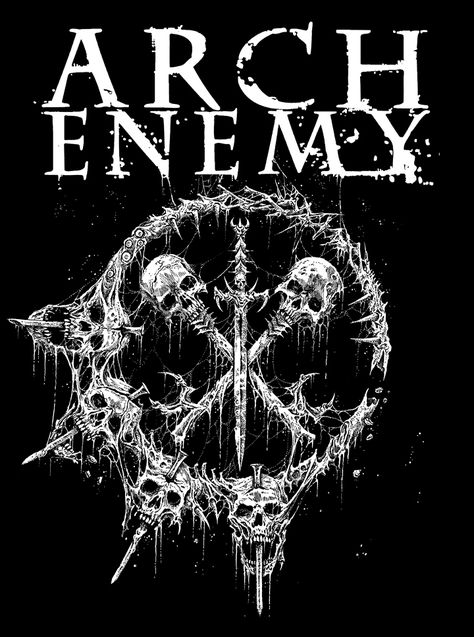 RIDDICKART » 2023 » July Arch Enemy Tattoo, Enemy Wallpaper, Shirt Sketch, Ester Exposito, Arch Enemy, Pabst Blue Ribbon, Shirt Illustration, Band Pictures, European Tour