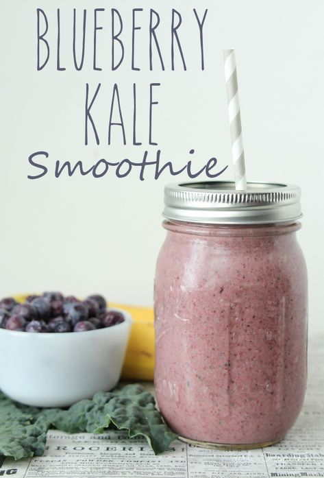 Blueberry Kale Smoothie, Smoothie Kale, Get You, Blueberry Smoothie, Nutribullet Recipes, Kale Smoothie, Smoothie Prep, Healthy Smoothie, Smoothie Shakes