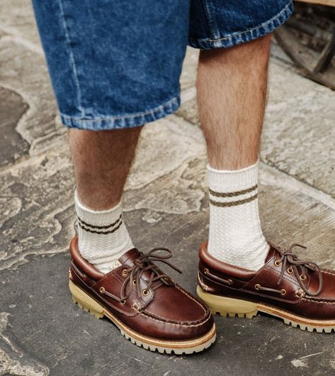 Japan Summer Outfit, Boat Shoes Outfit, Visvim Shoes, Nb Shoes, Grandpa Style, Drip Outfit Men, Classic Boat, Grasshoppers, Street Style Outfits Men