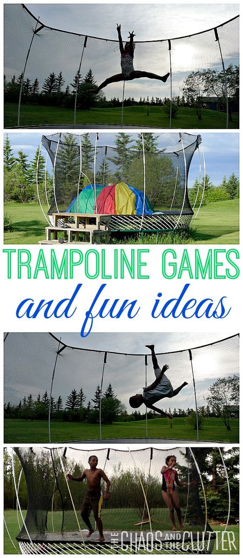 Trampoline Games and fun ideas that will keep the kids happy for hours! Cheap Summer Activities, Activities To Keep Kids Busy, Trampoline Games, Trampoline Party, Backyard Trampoline, Best Trampoline, Keep Kids Busy, Boredom Busters, Trampolines