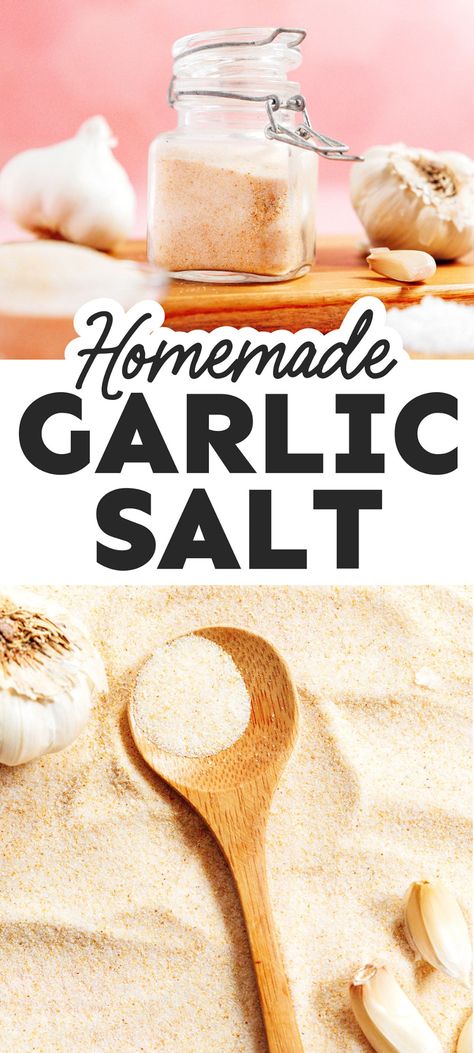 Homemade Garlic Salt, Spice Blends Recipes, Healthy Budget, Homemade Spice Blends, Garlic Seasoning, Meatless Main Dishes, Natural Food Coloring, Healthy Recipes On A Budget, No Salt Recipes