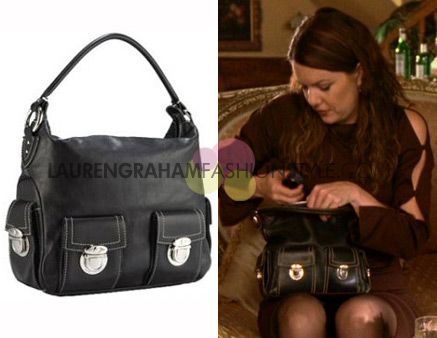 Lorelai Gilmore wears this black Marc Jacobs shoulder bag with silver hardware on Gilmore Girls 4x14 Lorelai Gilmore Bags, Rory Gilmore Bag, Vintage Shoulder Bag Outfit, Honorary Gilmore Girl, Gilmore Girls Lorelai, Ballerina Clipart, Gilmore Girls Fashion, Lorelei Gilmore, Gilmore Girls Outfits