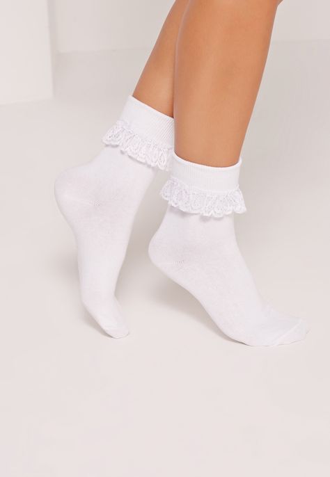 White Frill Socks, Frill Socks Outfit, Cute White Socks, Socks Ruffle, Frill Socks, Sparkly Tights, Fancy Socks, Lace Ankle Socks, Socks Lace