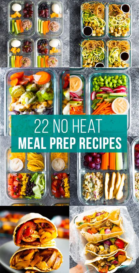 Easy Lunch Prep, No Heat Lunch, Cold Lunch Ideas, Cold Lunch, Salad Meal Prep, Healthy Lunch Meal Prep, Cold Lunches, Easy Healthy Meal Prep, Work Meals