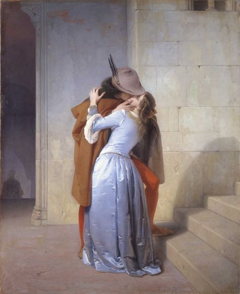 Il significato de "Il bacio" di Francesco Hayez custodito nella Pinacoteca di Brera ⋆ I Love Visit Italy Romanticism Paintings, Pierre Auguste Cot, Famous Art Paintings, William Adolphe Bouguereau, Romantic Paintings, Francisco Goya, Salon Art, The Kiss, Decorating With Pictures