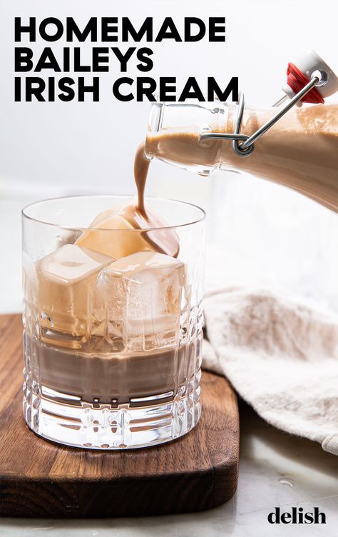 Copycat Baileys Irish Cream, Carolans Irish Cream Recipes, Homemade Irish Cream Liquor, Homemade Baileys Recipes, How To Make Baileys Irish Cream, Home Made Baileys Irish Cream, Home Made Baileys, Diy Baileys Irish Cream, Condensed Milk Cocoa Powder