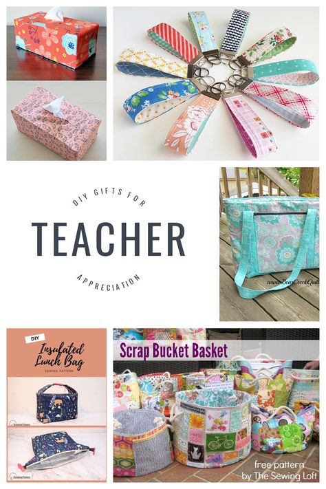 DIY Teacher Gifts from the Heart - Fairfield World Blog Fabric Teacher Gifts, Sewing Teacher Gifts Ideas, Gifts To Sew For Teachers, Teacher Gifts To Sew, Sewing Projects For Teachers Gifts, Sew Teacher Gifts, Teacher Sewing Projects, Teacher Gifts Sewing, Sewn Teacher Gifts