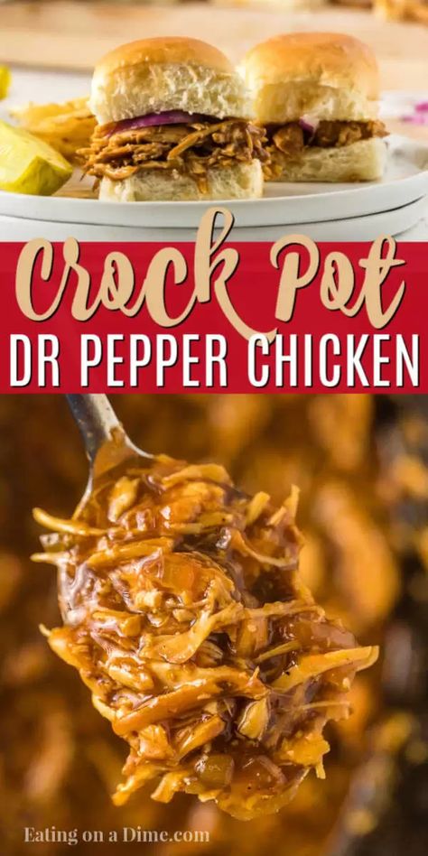 Slow Cooking Chicken, Dr Pepper Chicken, Menu For The Week, Recipes With Chicken And Peppers, Slow Cooker Bbq Chicken, Soup Appetizers, Bbq Chicken Recipes, Slow Cooker Bbq, Chicken Eating