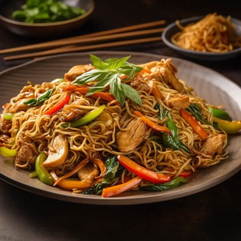 Chicken Chow Mein is a popular Chinese-American dish that has become a beloved staple in Chinese cuisine worldwide. This savory and satisfying stir-fry combines tender pieces of chicken with stir-fried vegetables and a flavorful sauce, all tossed with crispy chow mein noodles. With its appealing combination of textures and flavors, Chicken Chow Mein offers a delightful dining experience. Chicken Chow Mein Recipe Old Fashioned, La Choy Chicken Chow Mein Recipe, Crispy Chow Mein, Cantonese Chicken Chow Mein, Chicken Chow Mein Recipe Easy, Chowfun Noodles, Chinese Chow Mein, Crispy Chow Mein Noodles, Chicken Chow Mein Recipe