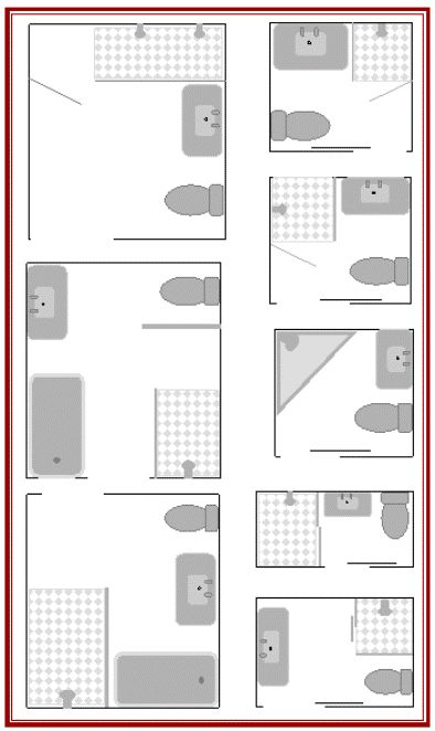 Small Bathroom Layouts Small Bathroom Layouts, Small Bathroom Floor Plans, Small Bathroom Plans, Bathroom Design Plans, Bedroom Closets, Small Bathroom Layout, Bathroom Layouts, Bathroom Plans, Bathroom Floor Plans