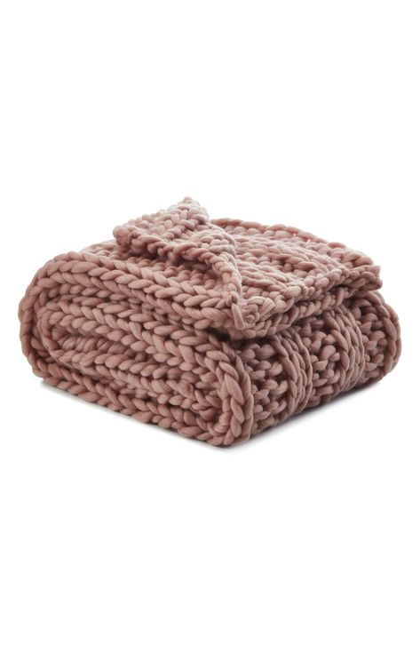 INSPIRED HOME Channel Knit Throw Blanket available at #nordstromrack Knit Throw, Cozy Throw Blanket, Knit Throw Blanket, Cozy Throws, Knitted Throws, Inspired Homes, Chunky Knit, Hand Woven, Nordstrom Rack