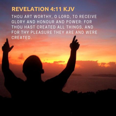 September 09, 2023 Verse of the Day #DailyBread #biblestudy #spiritualawakening #GodIsGreat #GodIsLove Thou art worthy, O Lord, to receive glory and honour and power: for Thou hast created all things, and for Thy pleasure they are and were created. Revelation 4:11 KJV💜 Revelation 4 11, Revelation 4, Bible Quotes Wallpaper, Daily Verses, Bible Facts, Verse Of The Day, Scripture Quotes, Scripture Verses, Spiritual Awakening