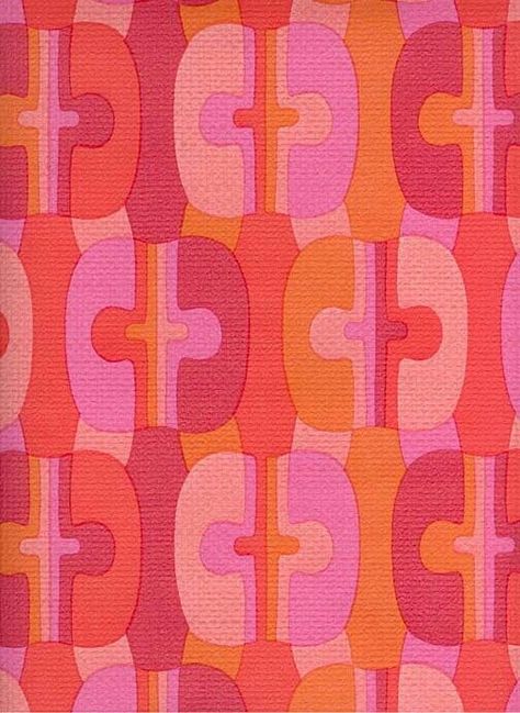 pink and orange Orange And Pink, Vintage Wallpaper, Orange Pink, Circles, 1970s, Orange, Red, Pattern, Pink